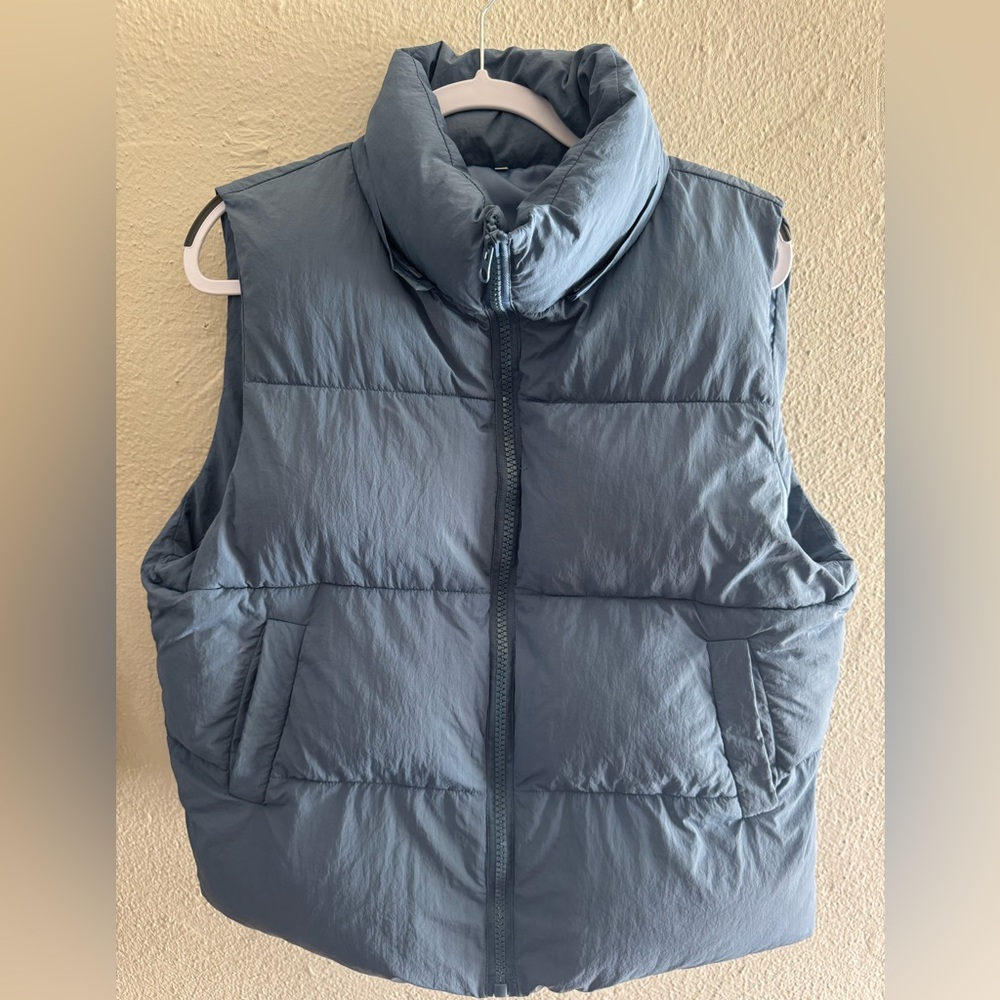 Puffer Vest in Slate Blue